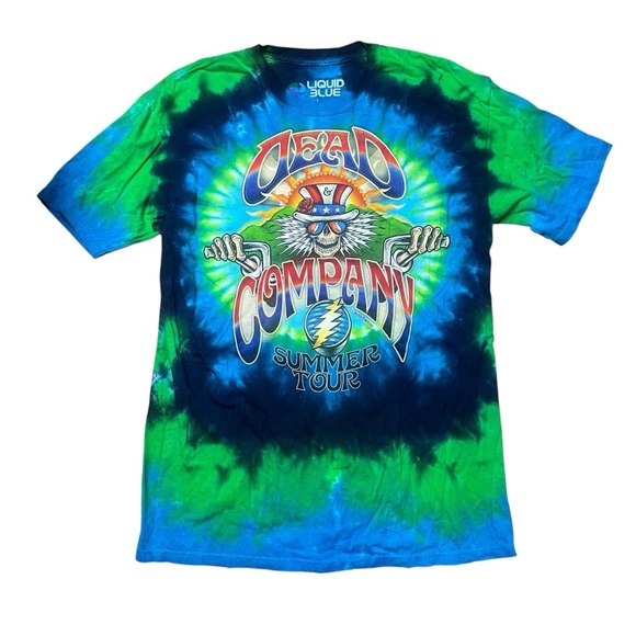 Grateful Dead Band Tee Dead Company Summer Tour 2016 Liquid Blue Large - Picture 1 of 5